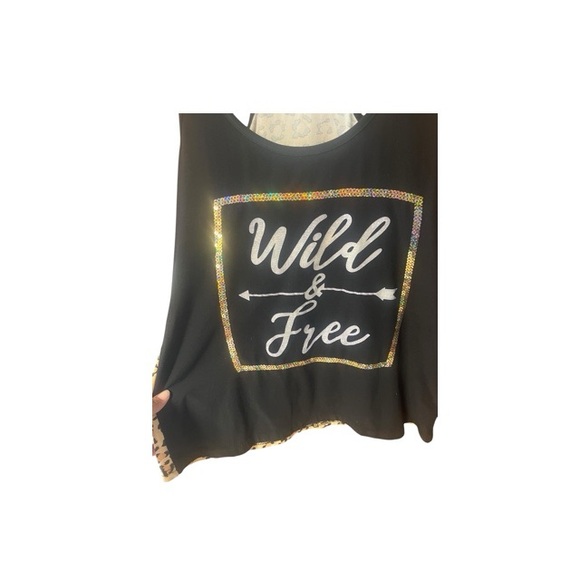 Mentally Exhausted Wild & Free Graphic Racerback Tank‎ Top - Picture 3 of 5